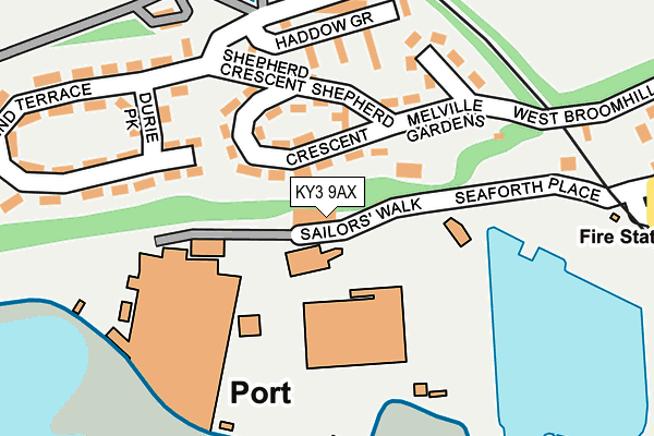 KY3 9AX map - OS OpenMap – Local (Ordnance Survey)