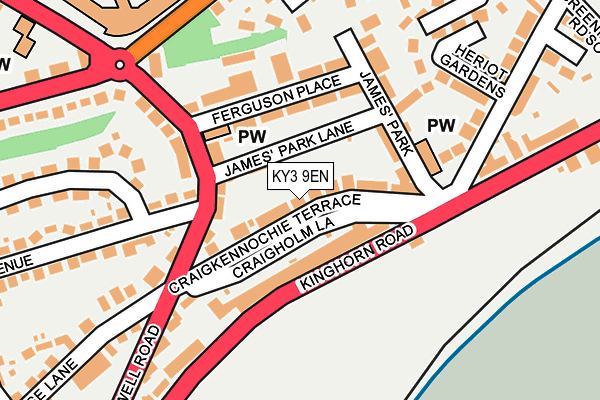 KY3 9EN map - OS OpenMap – Local (Ordnance Survey)