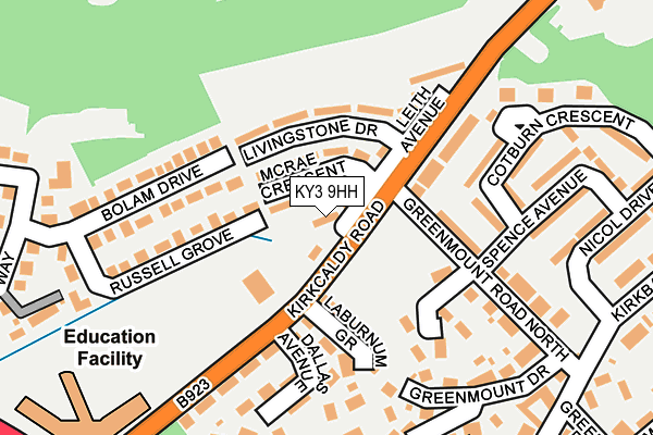 KY3 9HH map - OS OpenMap – Local (Ordnance Survey)