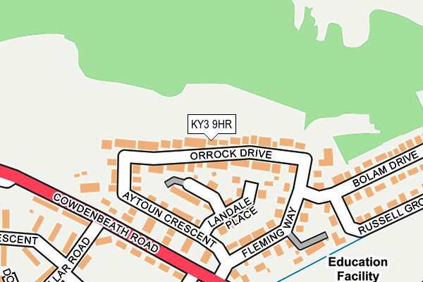 KY3 9HR map - OS OpenMap – Local (Ordnance Survey)