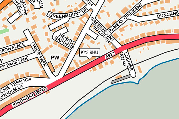 KY3 9HU map - OS OpenMap – Local (Ordnance Survey)