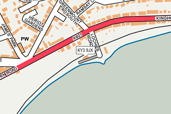 KY3 9JX map - OS OpenMap – Local (Ordnance Survey)