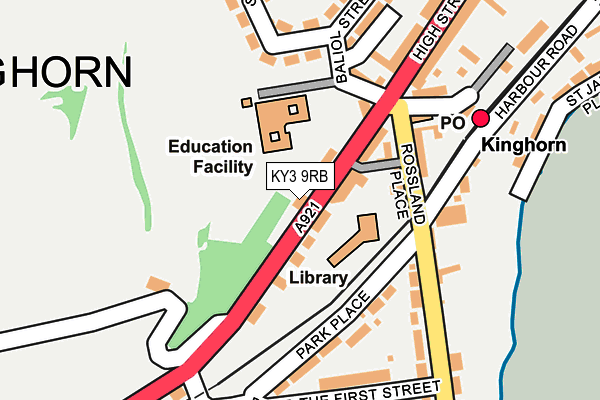 KY3 9RB map - OS OpenMap – Local (Ordnance Survey)