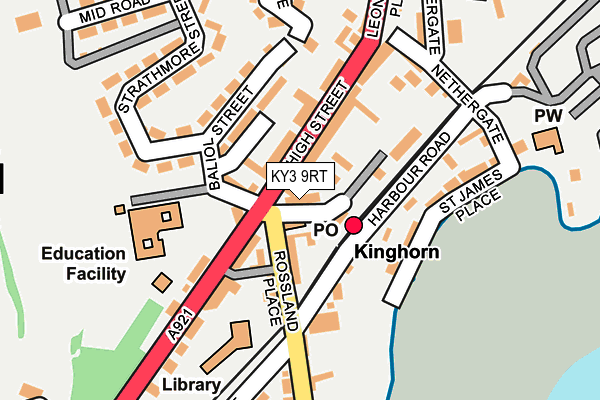 KY3 9RT map - OS OpenMap – Local (Ordnance Survey)