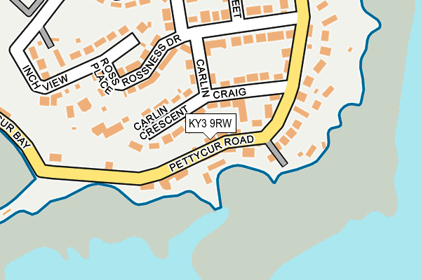 KY3 9RW map - OS OpenMap – Local (Ordnance Survey)