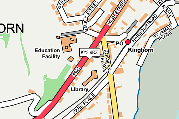 KY3 9RZ map - OS OpenMap – Local (Ordnance Survey)