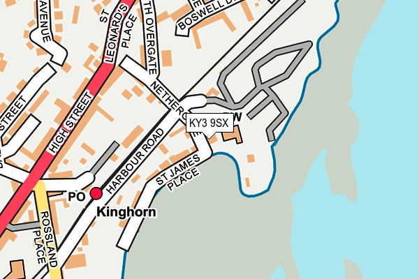 KY3 9SX map - OS OpenMap – Local (Ordnance Survey)