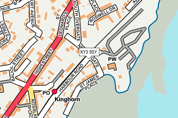 KY3 9SY map - OS OpenMap – Local (Ordnance Survey)