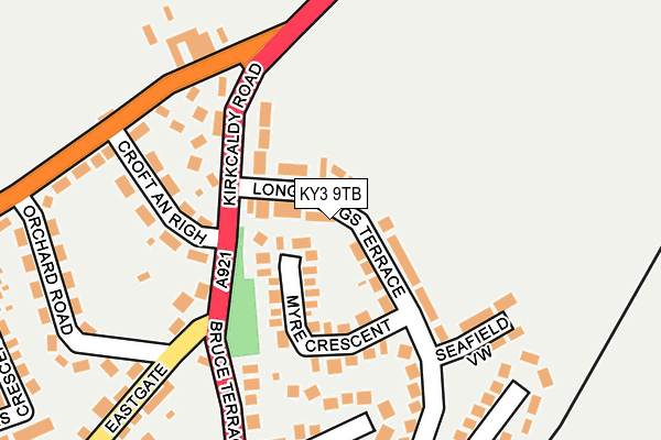 KY3 9TB map - OS OpenMap – Local (Ordnance Survey)