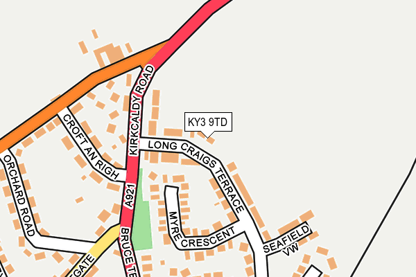 KY3 9TD map - OS OpenMap – Local (Ordnance Survey)