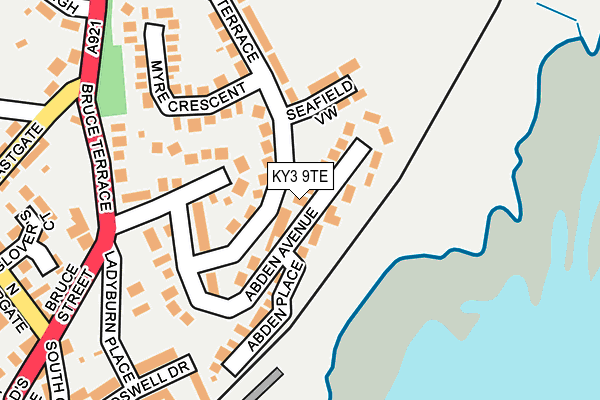 KY3 9TE map - OS OpenMap – Local (Ordnance Survey)