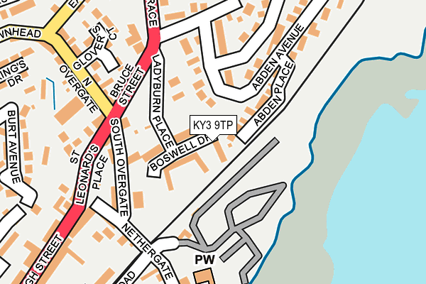 KY3 9TP map - OS OpenMap – Local (Ordnance Survey)
