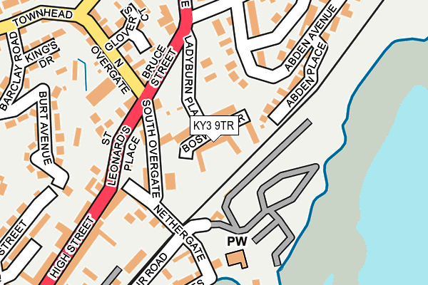 KY3 9TR map - OS OpenMap – Local (Ordnance Survey)