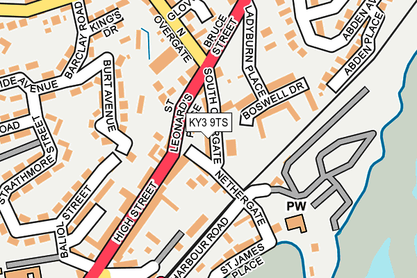 KY3 9TS map - OS OpenMap – Local (Ordnance Survey)