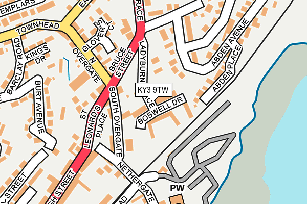 KY3 9TW map - OS OpenMap – Local (Ordnance Survey)