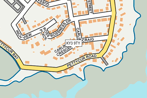 KY3 9TY map - OS OpenMap – Local (Ordnance Survey)
