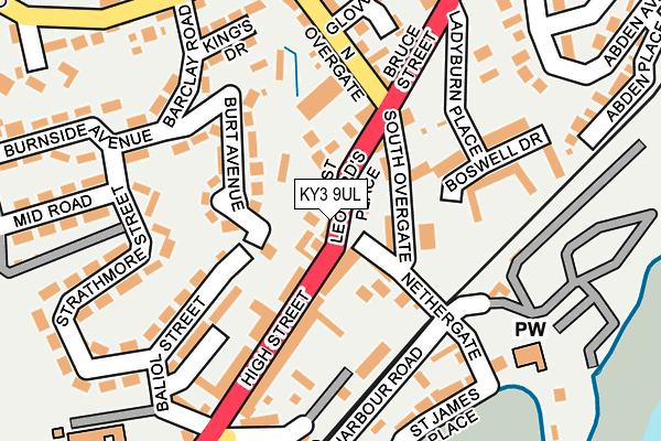 KY3 9UL map - OS OpenMap – Local (Ordnance Survey)