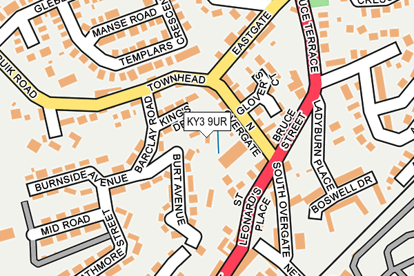 KY3 9UR map - OS OpenMap – Local (Ordnance Survey)