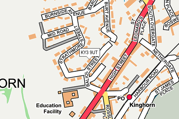 KY3 9UT map - OS OpenMap – Local (Ordnance Survey)