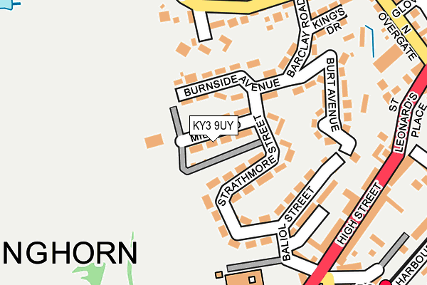 KY3 9UY map - OS OpenMap – Local (Ordnance Survey)
