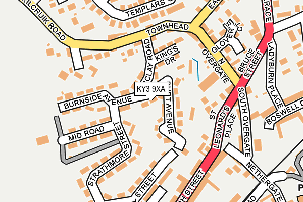 KY3 9XA map - OS OpenMap – Local (Ordnance Survey)