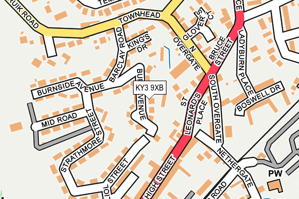 KY3 9XB map - OS OpenMap – Local (Ordnance Survey)