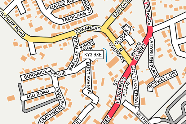 KY3 9XE map - OS OpenMap – Local (Ordnance Survey)