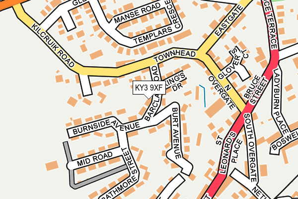KY3 9XF map - OS OpenMap – Local (Ordnance Survey)