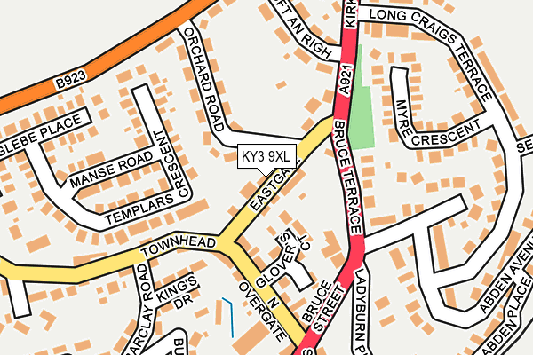 KY3 9XL map - OS OpenMap – Local (Ordnance Survey)
