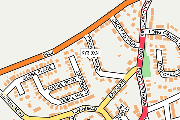 KY3 9XN map - OS OpenMap – Local (Ordnance Survey)
