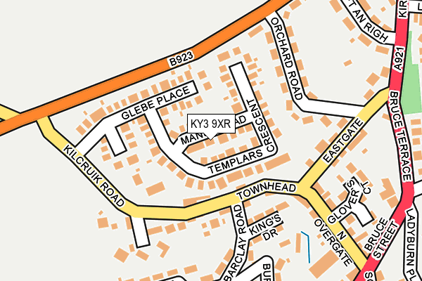 KY3 9XR map - OS OpenMap – Local (Ordnance Survey)
