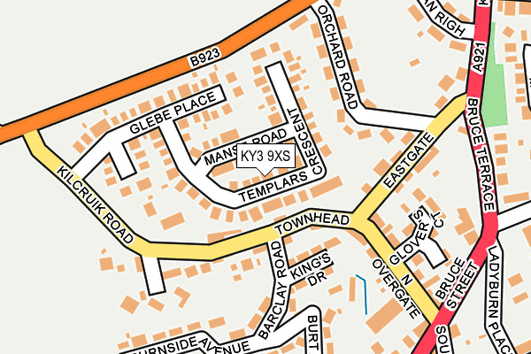 KY3 9XS map - OS OpenMap – Local (Ordnance Survey)