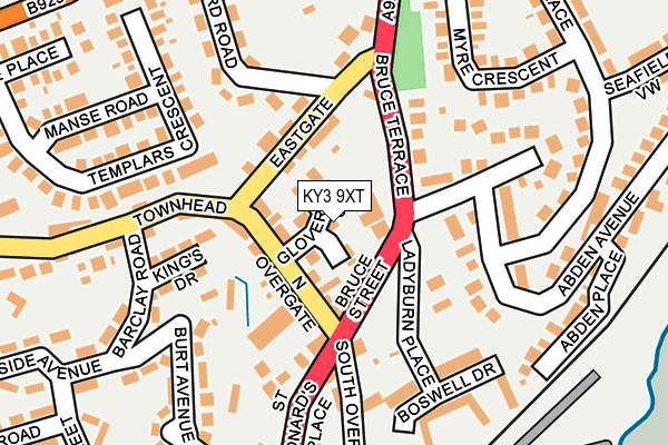KY3 9XT map - OS OpenMap – Local (Ordnance Survey)