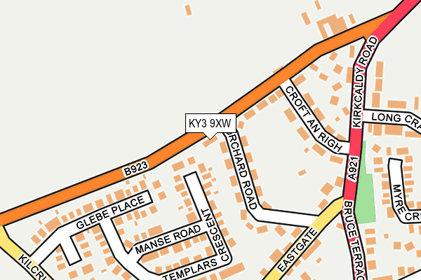 KY3 9XW map - OS OpenMap – Local (Ordnance Survey)