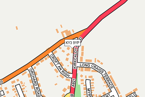 KY3 9YP map - OS OpenMap – Local (Ordnance Survey)