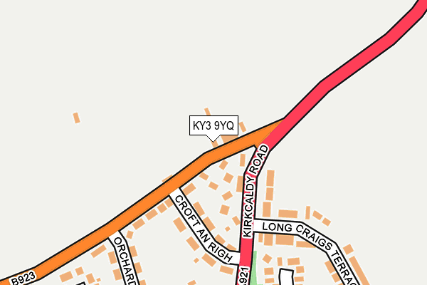 KY3 9YQ map - OS OpenMap – Local (Ordnance Survey)