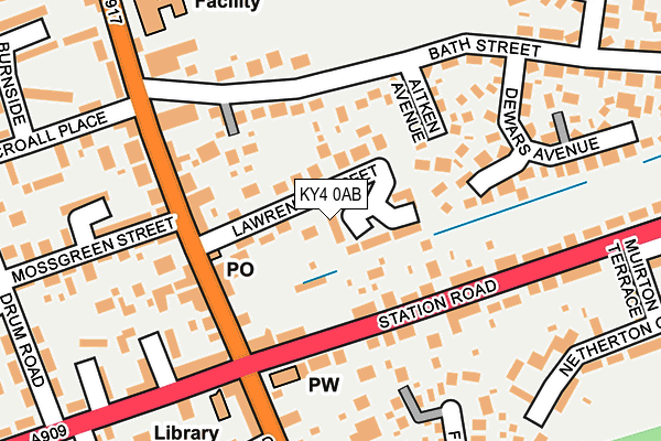 KY4 0AB map - OS OpenMap – Local (Ordnance Survey)