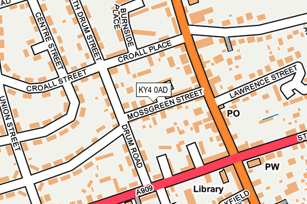 KY4 0AD map - OS OpenMap – Local (Ordnance Survey)