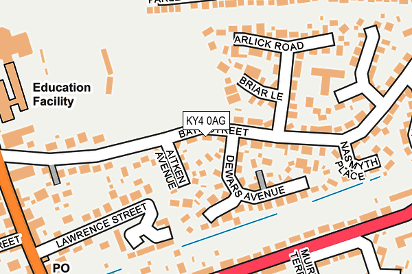 KY4 0AG map - OS OpenMap – Local (Ordnance Survey)