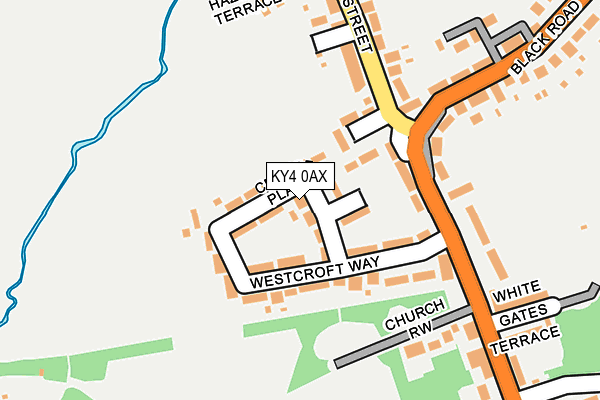 KY4 0AX map - OS OpenMap – Local (Ordnance Survey)
