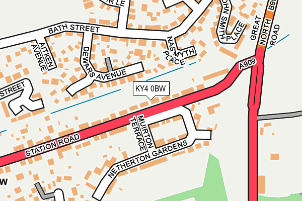 KY4 0BW map - OS OpenMap – Local (Ordnance Survey)