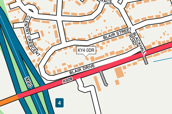KY4 0DR map - OS OpenMap – Local (Ordnance Survey)