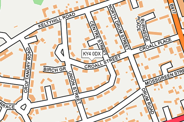 KY4 0DX map - OS OpenMap – Local (Ordnance Survey)