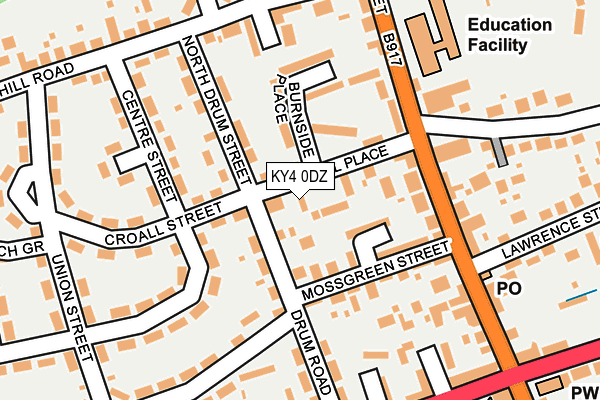 KY4 0DZ map - OS OpenMap – Local (Ordnance Survey)
