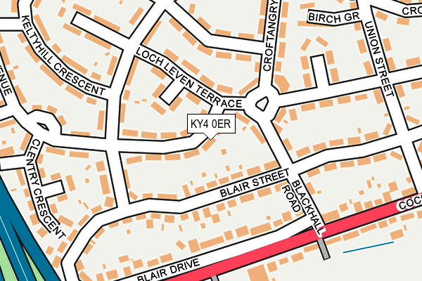 KY4 0ER map - OS OpenMap – Local (Ordnance Survey)