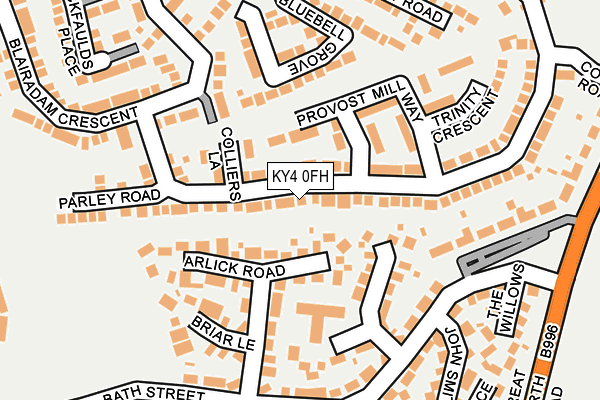 KY4 0FH map - OS OpenMap – Local (Ordnance Survey)