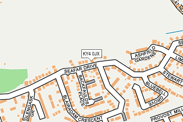 KY4 0JX map - OS OpenMap – Local (Ordnance Survey)