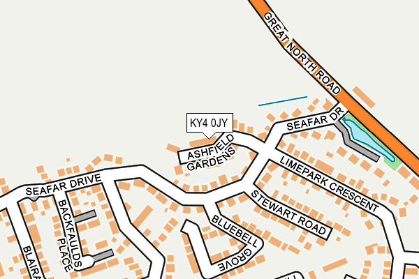 KY4 0JY map - OS OpenMap – Local (Ordnance Survey)