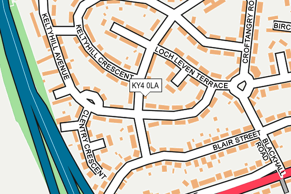 KY4 0LA map - OS OpenMap – Local (Ordnance Survey)