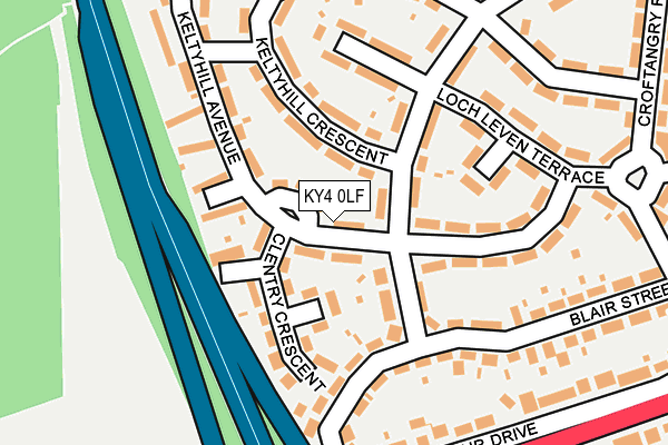 KY4 0LF map - OS OpenMap – Local (Ordnance Survey)